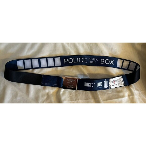 Buckle Down DR WHO One Size Seatbelt Belt The Doctor BBC Police Public Call Box - Picture 3 of 4